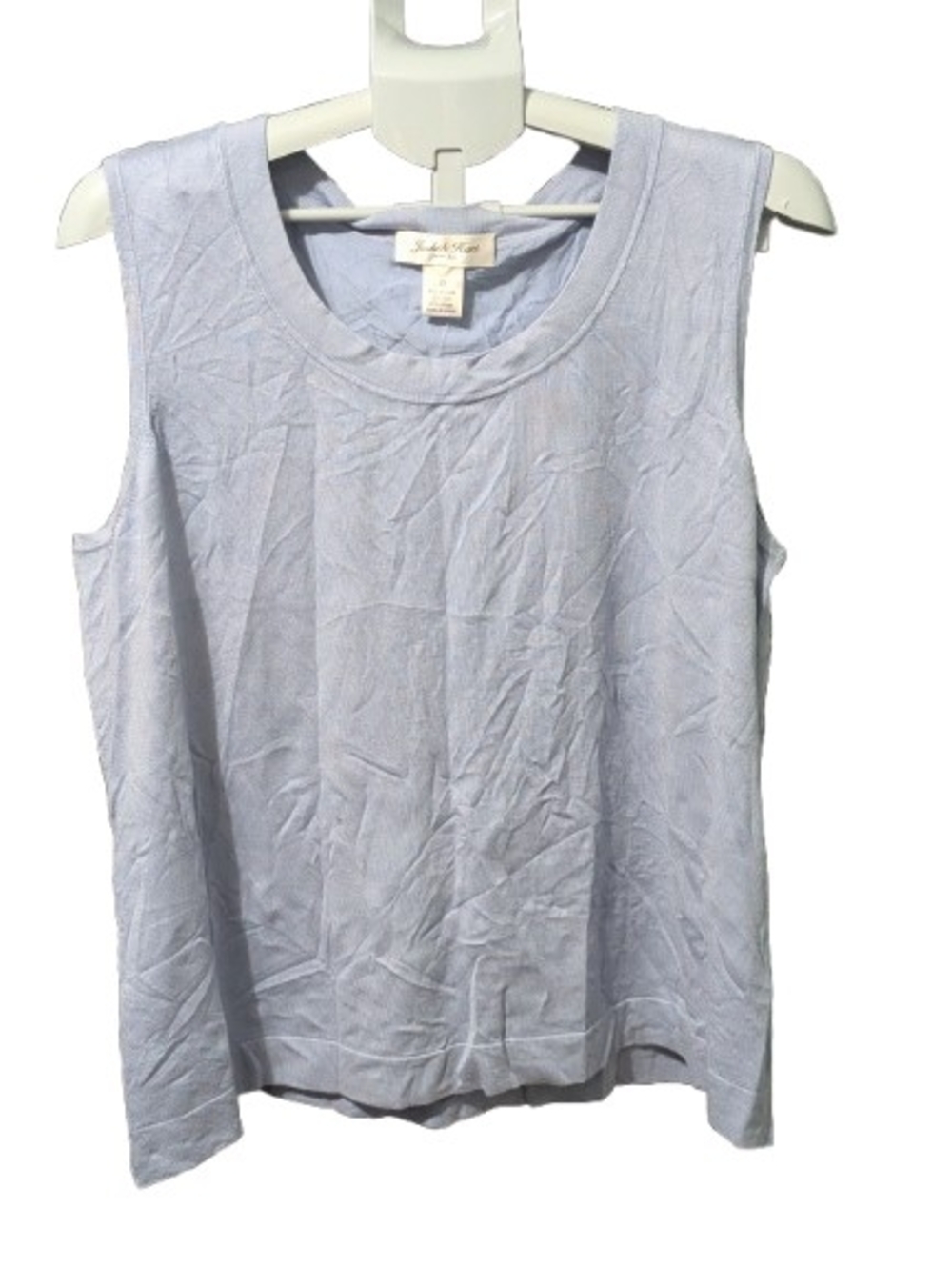 Light Blue Sleeveless Scoop Neck Tank Top